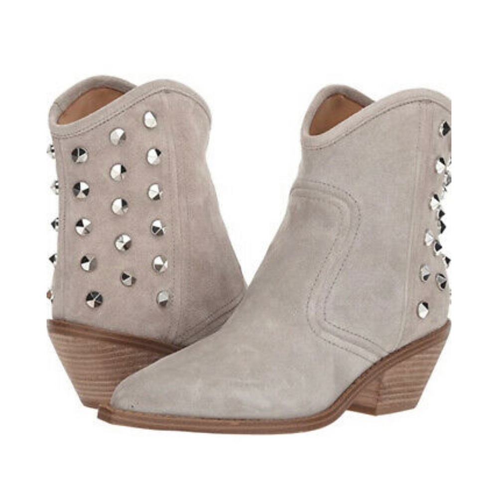 MARC FISHER Baily Roccia Athens Studded Suede Boots 8